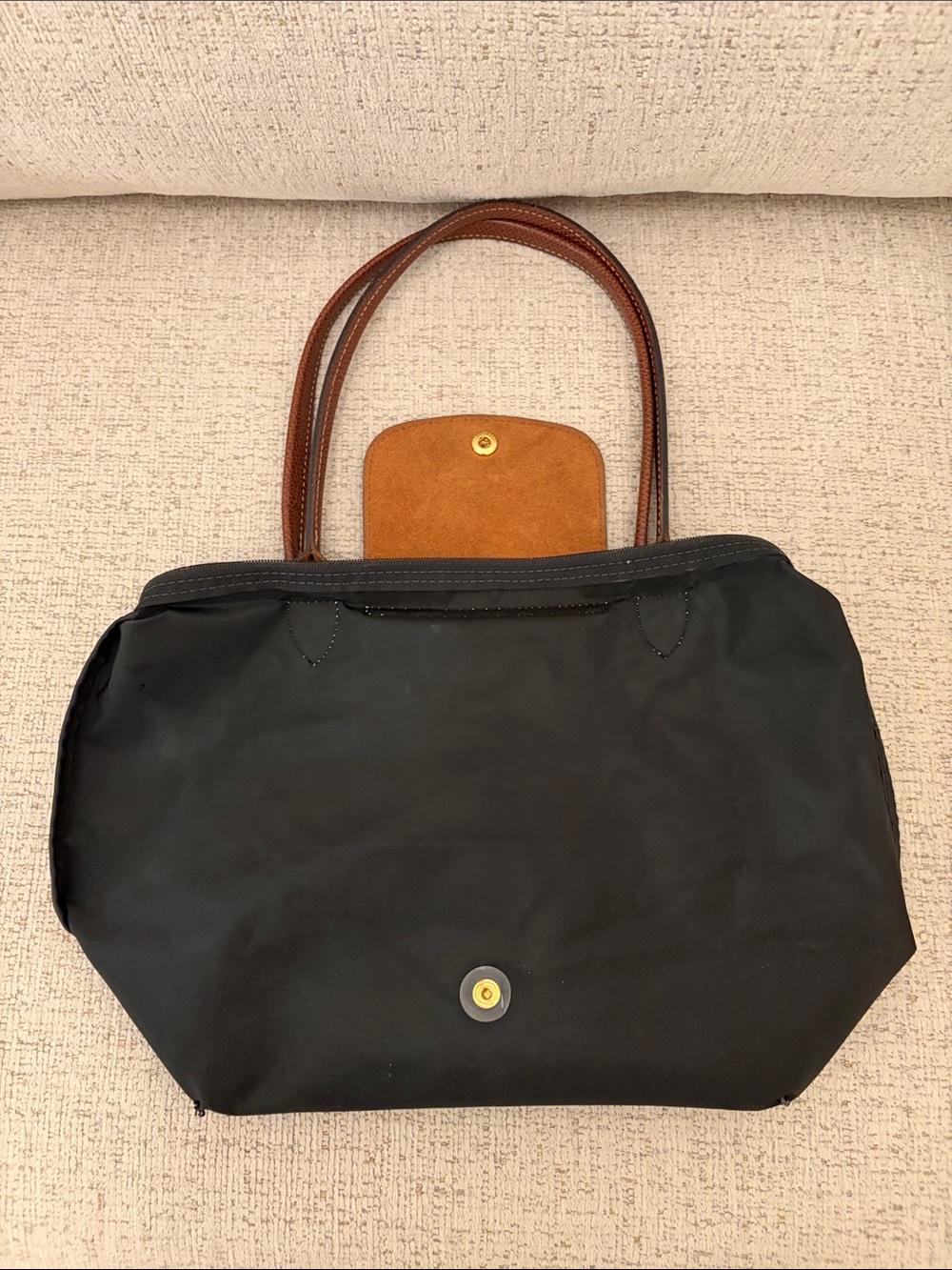 OFFERS WELCOME - Long Handle Gray Longchamp Le Pliage Shoulder Bag - Picture 14 of 14